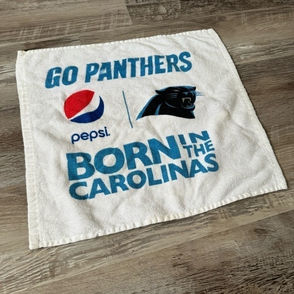 Carolina Panthers Pepsi NFL Football rally towel 
Measures 16”x14” no issues - Picture 5 of 7